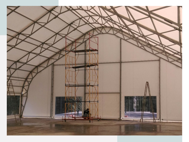 Шатровые ангары в Старом Осколе